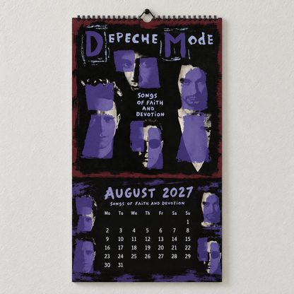 Depeche Mode 2027 Album Covers Wall Calendar - Synth Pop Album Art Poster Calendar, Rock Music Merchandise Fan Holiday Gift