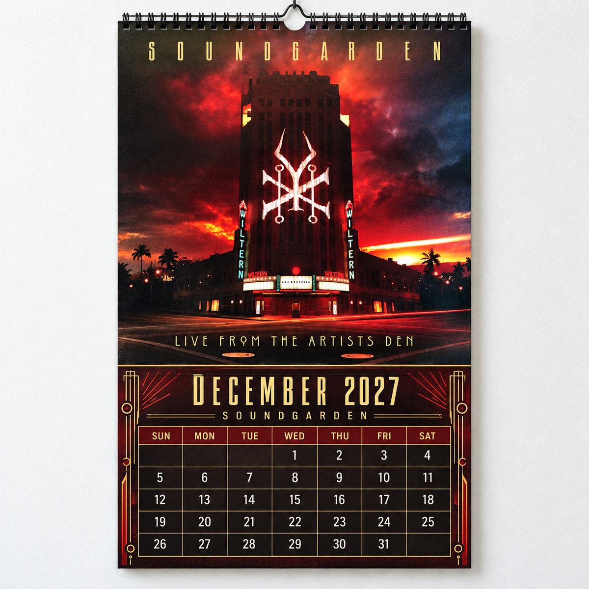 2027 Soundgarden Album Covers Wall Calendar - Spiral Bound Vintage Heavy Metal & Grunge Collector's Calendar - Unique Christmas Stocking Stuffer & Birthday Gift