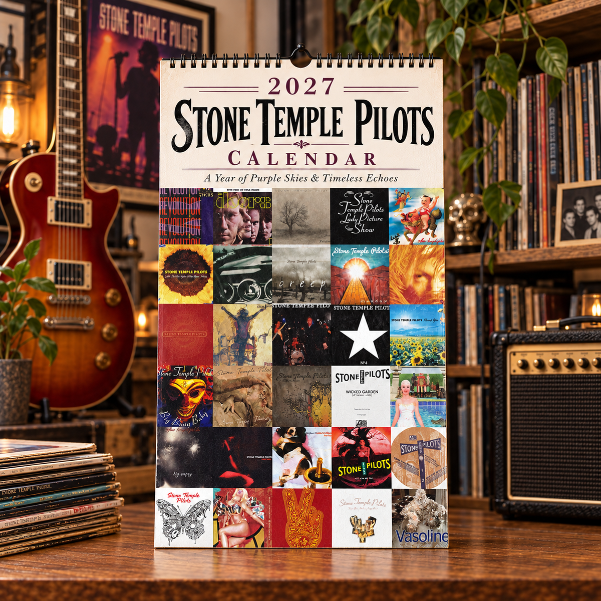 Stone Temple Pilots 2027 Album Covers Music Wall Calendar - Timeless Alternative Rock Classic Album Art Hanging Calendar