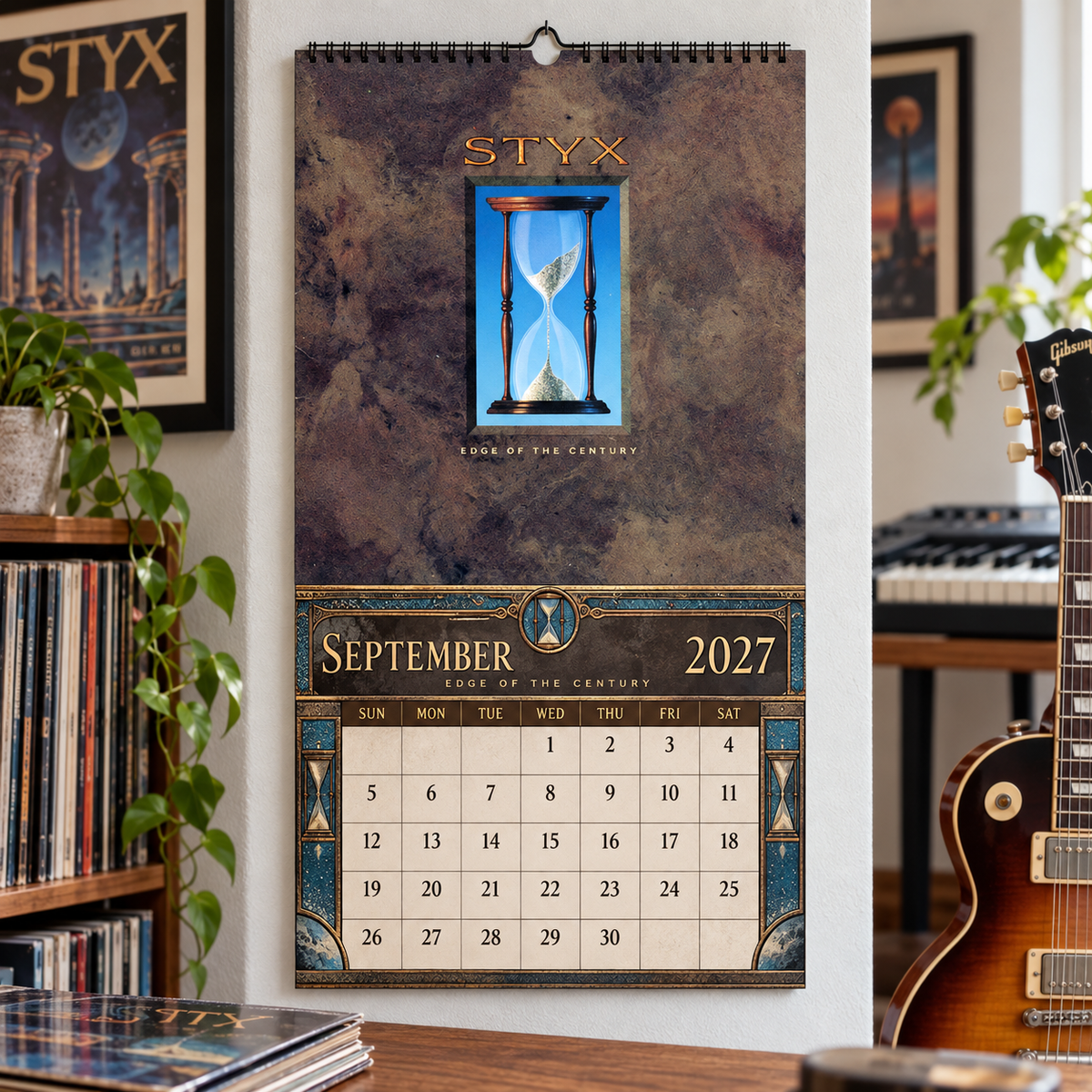 Styx 2027 Album Covers Music Wall Calendar - Timeless Progressive Rock Classic Album Art Hanging Calendar
