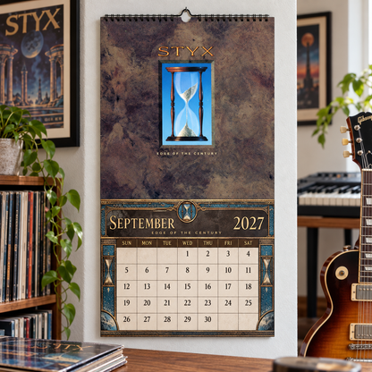 Styx 2027 Album Covers Music Wall Calendar - Timeless Progressive Rock Classic Album Art Hanging Calendar