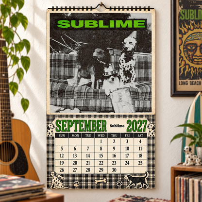 Sublime 2027 Album Covers Music Wall Calendar - Timeless Ska Punk Classic Album Art Hanging Calendar