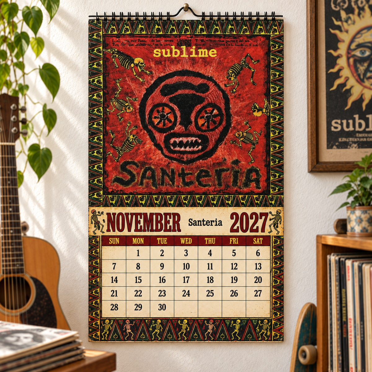 Sublime 2027 Album Covers Music Wall Calendar - Timeless Ska Punk Classic Album Art Hanging Calendar