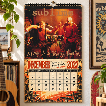 Sublime 2027 Album Covers Music Wall Calendar - Timeless Ska Punk Classic Album Art Hanging Calendar