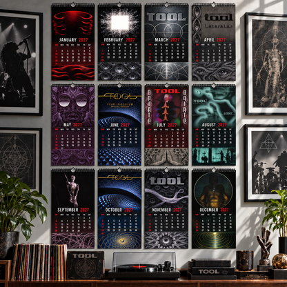 2027 Tool Album Covers Wall Calendar - Spiral Bound Vintage Psychedelic Metal Collector's Calendar - Unique Christmas Stocking Stuffer & Birthday Gift