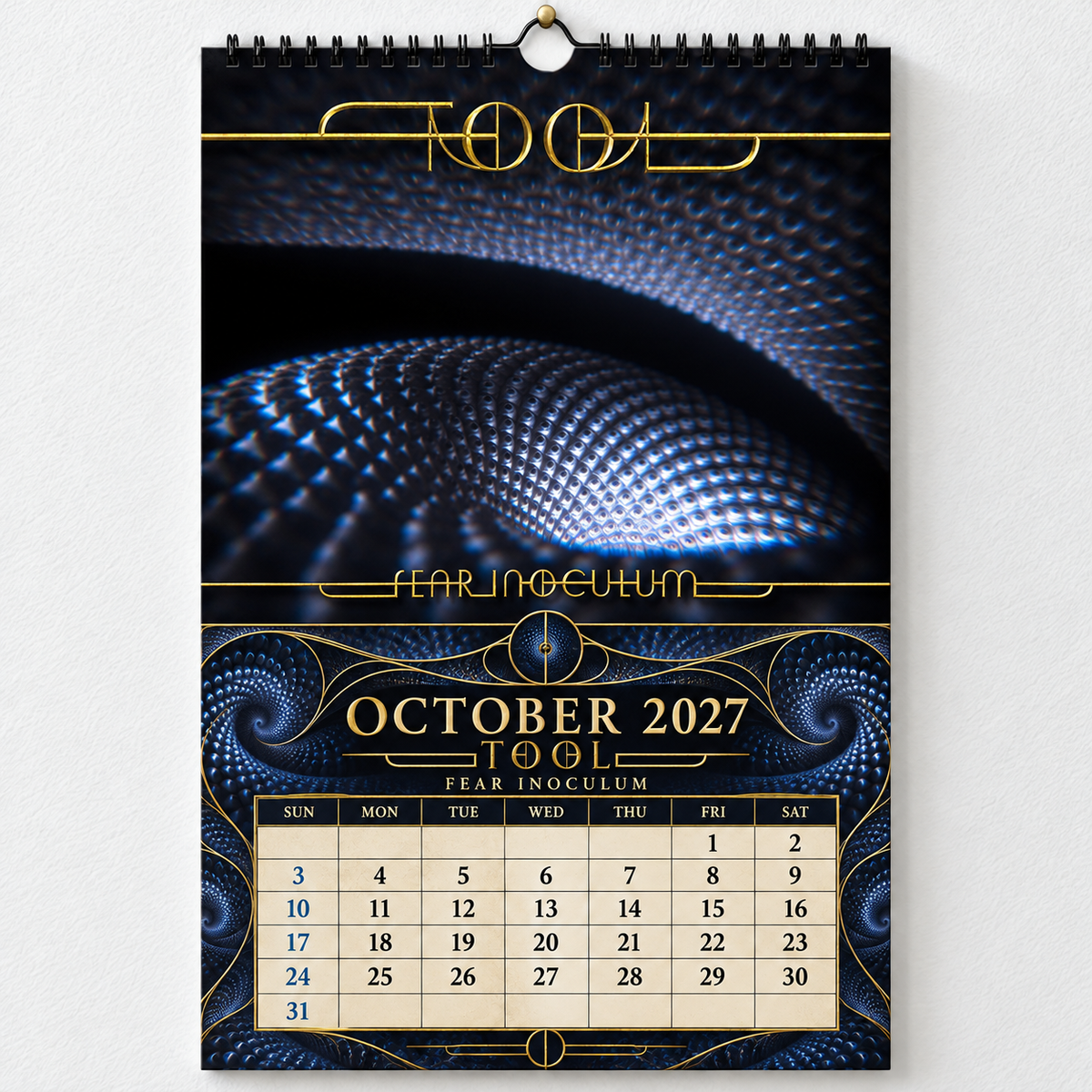 2027 Tool Album Covers Wall Calendar - Spiral Bound Vintage Psychedelic Metal Collector's Calendar - Unique Christmas Stocking Stuffer & Birthday Gift
