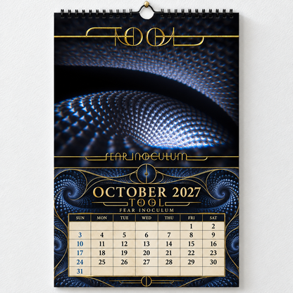 2027 Tool Album Covers Wall Calendar - Spiral Bound Vintage Psychedelic Metal Collector's Calendar - Unique Christmas Stocking Stuffer & Birthday Gift