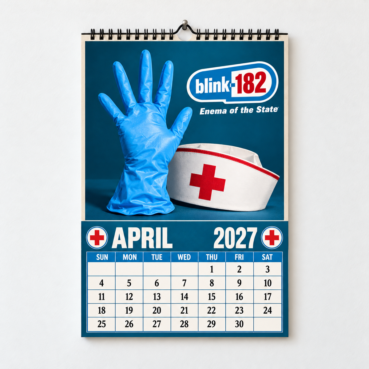 Blink-182 2027 Album Covers Wall Calendar - Pop Punk Album Art Poster Calendar, Rock Music Merchandise Fan Holiday Gift