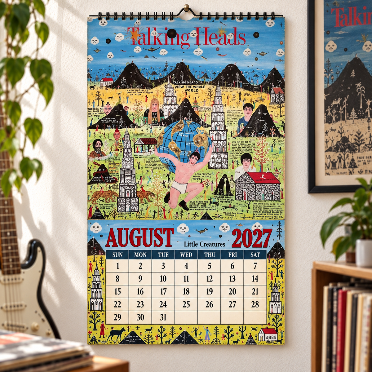 Talking Heads 2027 Album Covers Music Wall Calendar - Timeless New Wave Classic Album Art Hanging Calendar