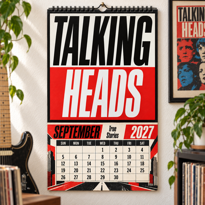 Talking Heads 2027 Album Covers Music Wall Calendar - Timeless New Wave Classic Album Art Hanging Calendar