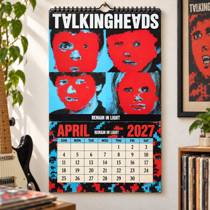Talking Heads 2027 Album Covers Music Wall Calendar - Timeless New Wave Classic Album Art Hanging Calendar
