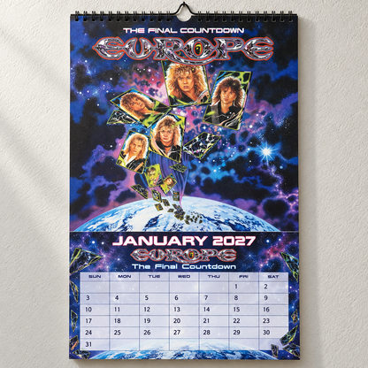 2027 Europe Band Album Cover Wall Calendar – Classic Hard Rock Music Calendar, The Final Countdown, Retro Rock Fan Gift