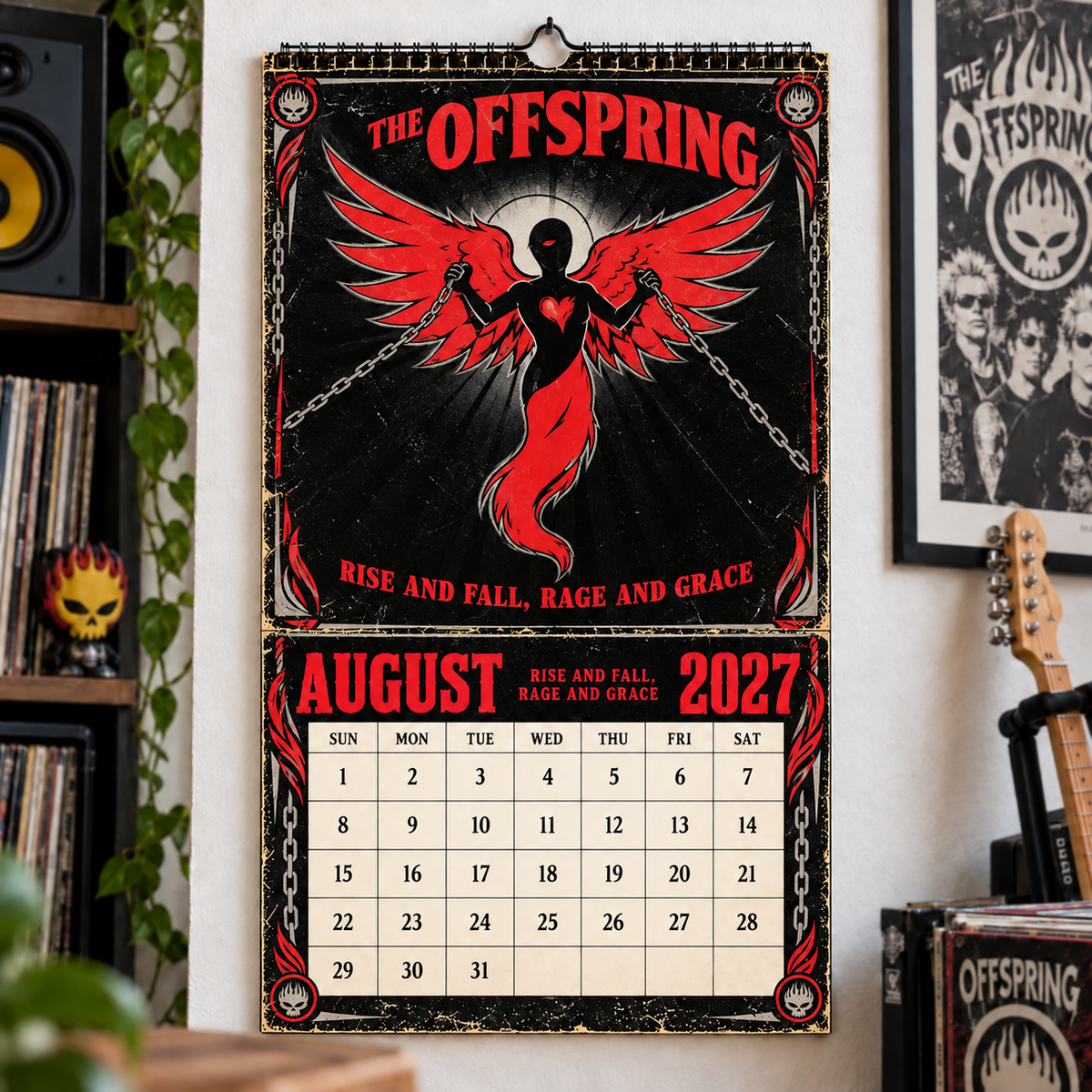 The Offspring 2027 Album Covers Music Wall Calendar - Timeless Punk Rock Classic Album Art Hanging Calendar
