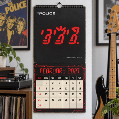 The Police 2027 Wall Calendar - Album Cover Collage & New Wave Discography Art | Rock Fan Gift & Hanging Decor