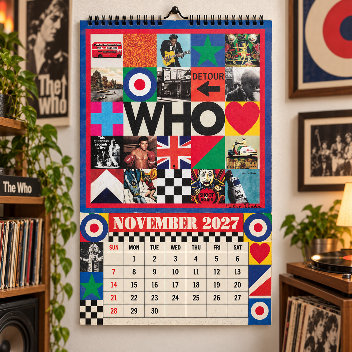 The Who 2027 Album Covers Wall Calendar - Classic Rock Album Art Poster Calendar, Rock Music Merchandise Fan Holiday Gift