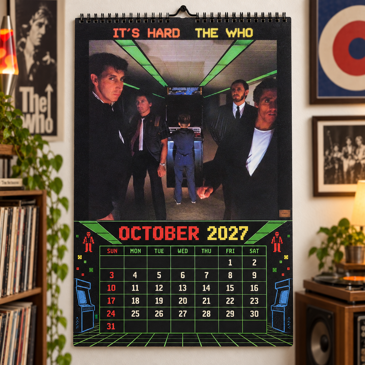 The Who 2027 Album Covers Wall Calendar - Classic Rock Album Art Poster Calendar, Rock Music Merchandise Fan Holiday Gift