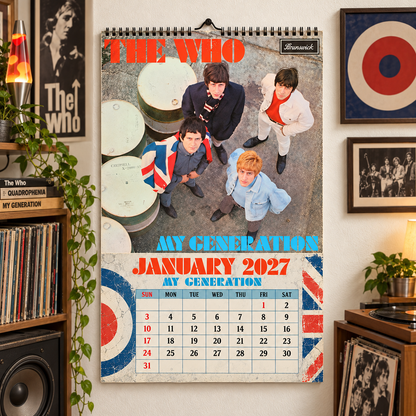 The Who 2027 Album Covers Wall Calendar - Classic Rock Album Art Poster Calendar, Rock Music Merchandise Fan Holiday Gift