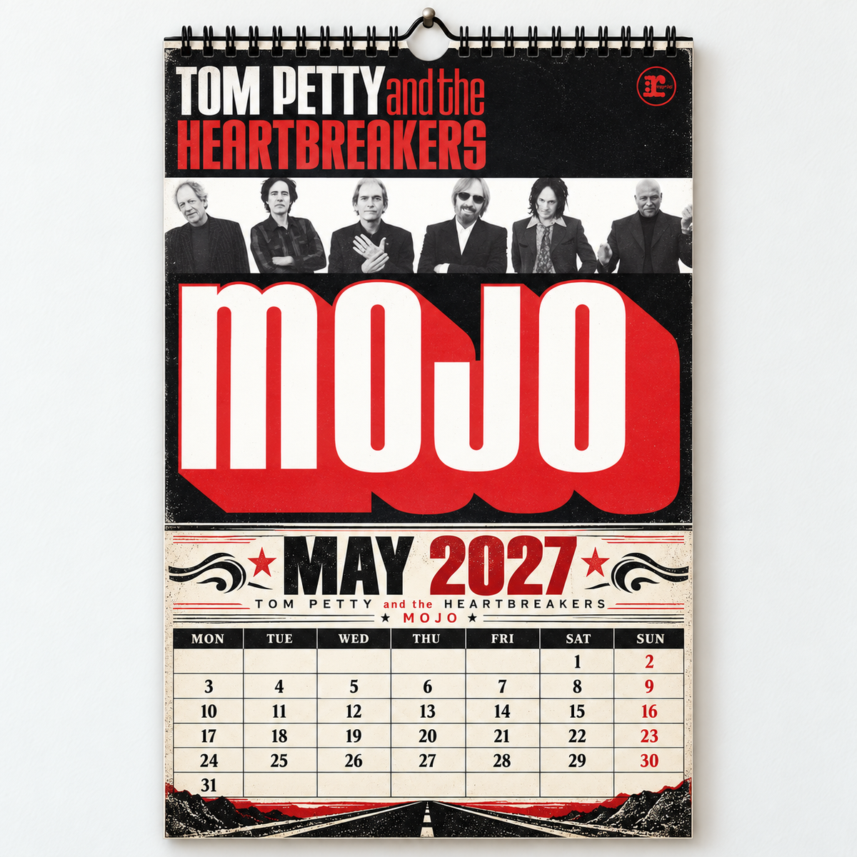 Tom Petty 2027 Wall Calendar - Album Cover Collage & Classic Rock Discography Art | Fan Gift & Hanging Decor