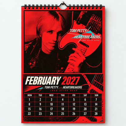 Tom Petty 2027 Wall Calendar - Album Cover Collage & Classic Rock Discography Art | Fan Gift & Hanging Decor