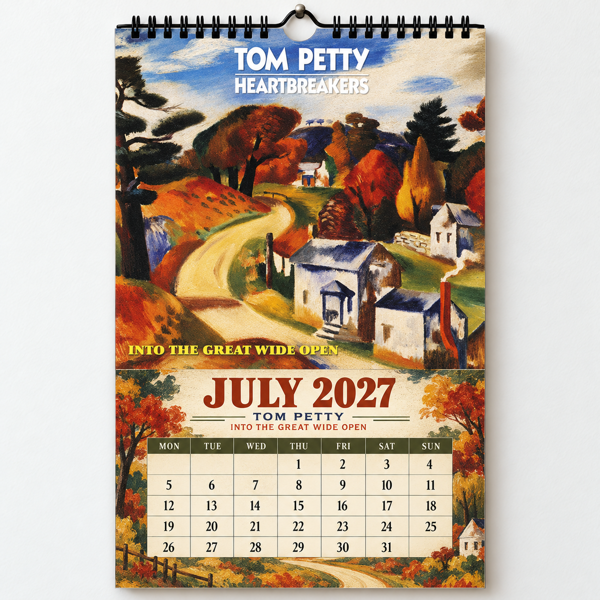 Tom Petty 2027 Wall Calendar - Album Cover Collage & Classic Rock Discography Art | Fan Gift & Hanging Decor