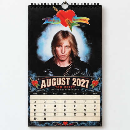Tom Petty 2027 Wall Calendar - Album Cover Collage & Classic Rock Discography Art | Fan Gift & Hanging Decor