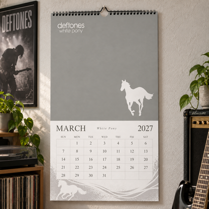 Deftones Album Covers Collage Wall Calendar - 2027 A Year of White Ponies & Diamond Eyes - Perfect Gift for Rock Fans