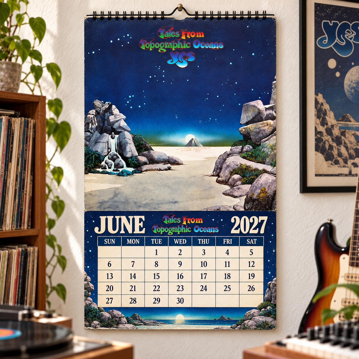 YES 2027 Album Covers Music Wall Calendar - Timeless Progressive Rock Classic Album Art Hanging Calendar