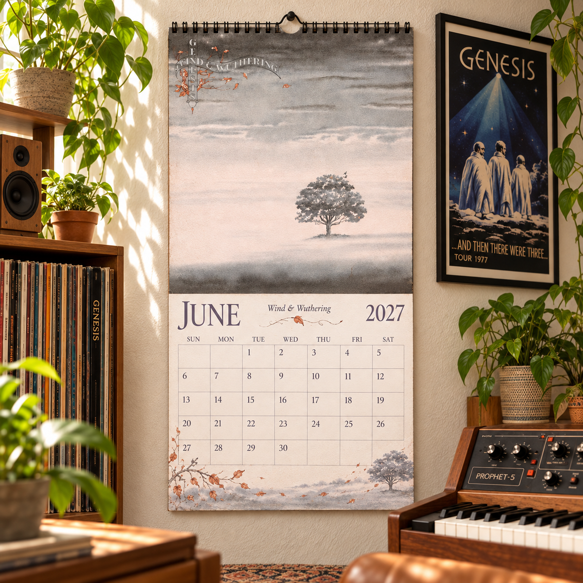 Genesis Album Covers Collage Wall Calendar - 2027 A Year of Musical Boxes & Afterglow - Perfect Gift for Rock Fans