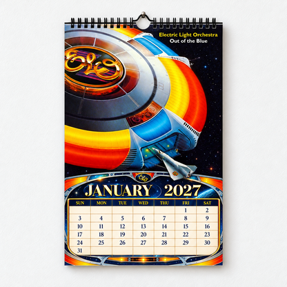2027 Electric Light Orchestra ELO Album Cover Wall Calendar – Vintage Classic Rock Music Calendar, Jeff Lynne Fan Gift