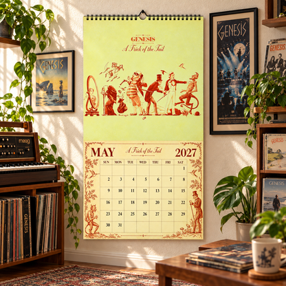 Genesis Album Covers Collage Wall Calendar - 2027 A Year of Musical Boxes & Afterglow - Perfect Gift for Rock Fans