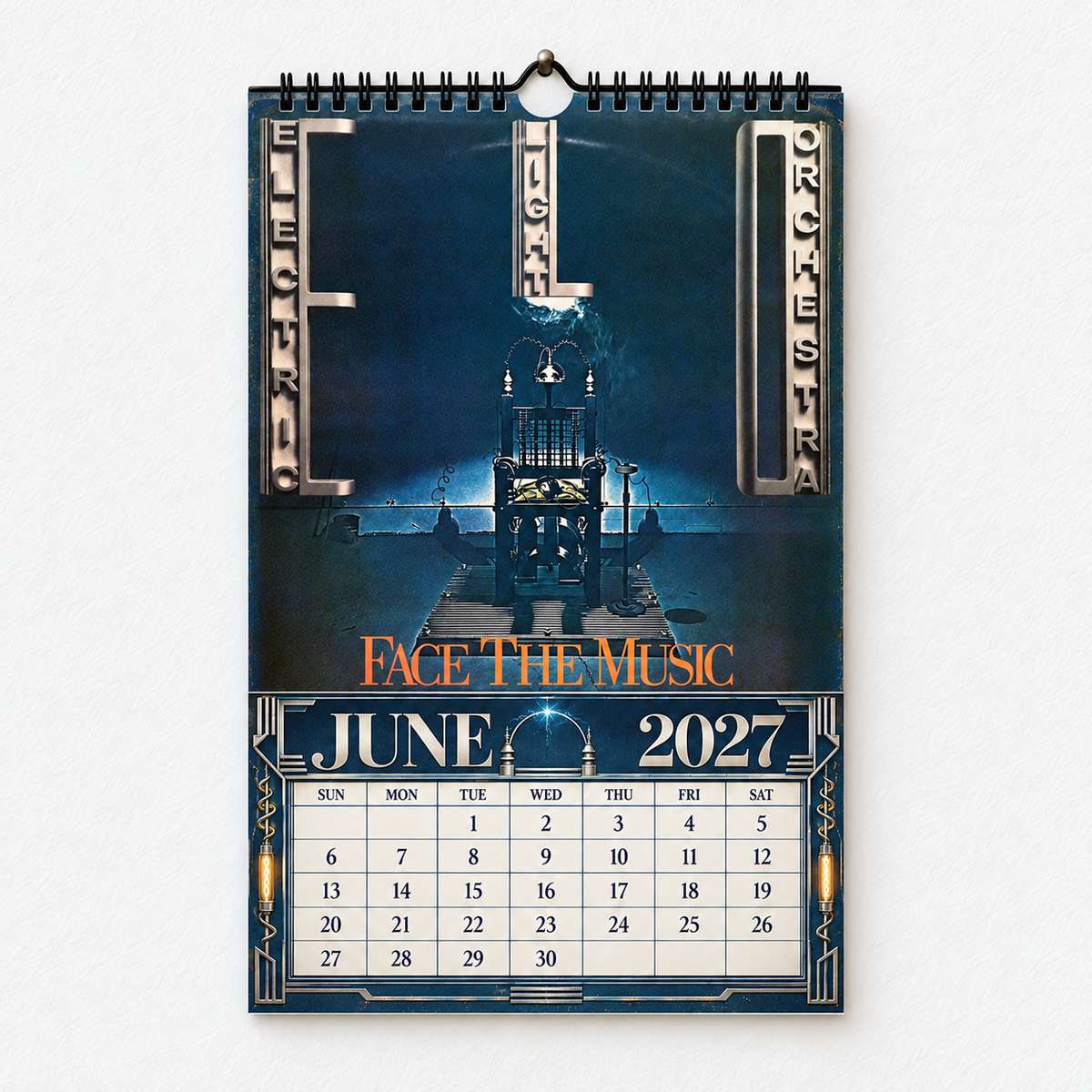 2027 Electric Light Orchestra ELO Album Cover Wall Calendar – Vintage Classic Rock Music Calendar, Jeff Lynne Fan Gift