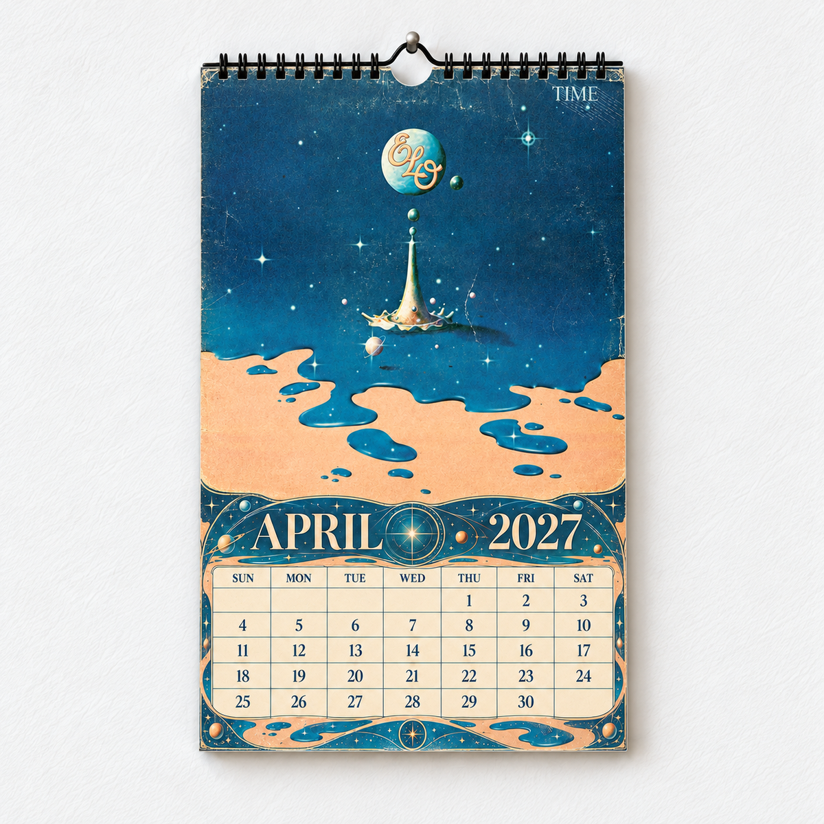 2027 Electric Light Orchestra ELO Album Cover Wall Calendar – Vintage Classic Rock Music Calendar, Jeff Lynne Fan Gift
