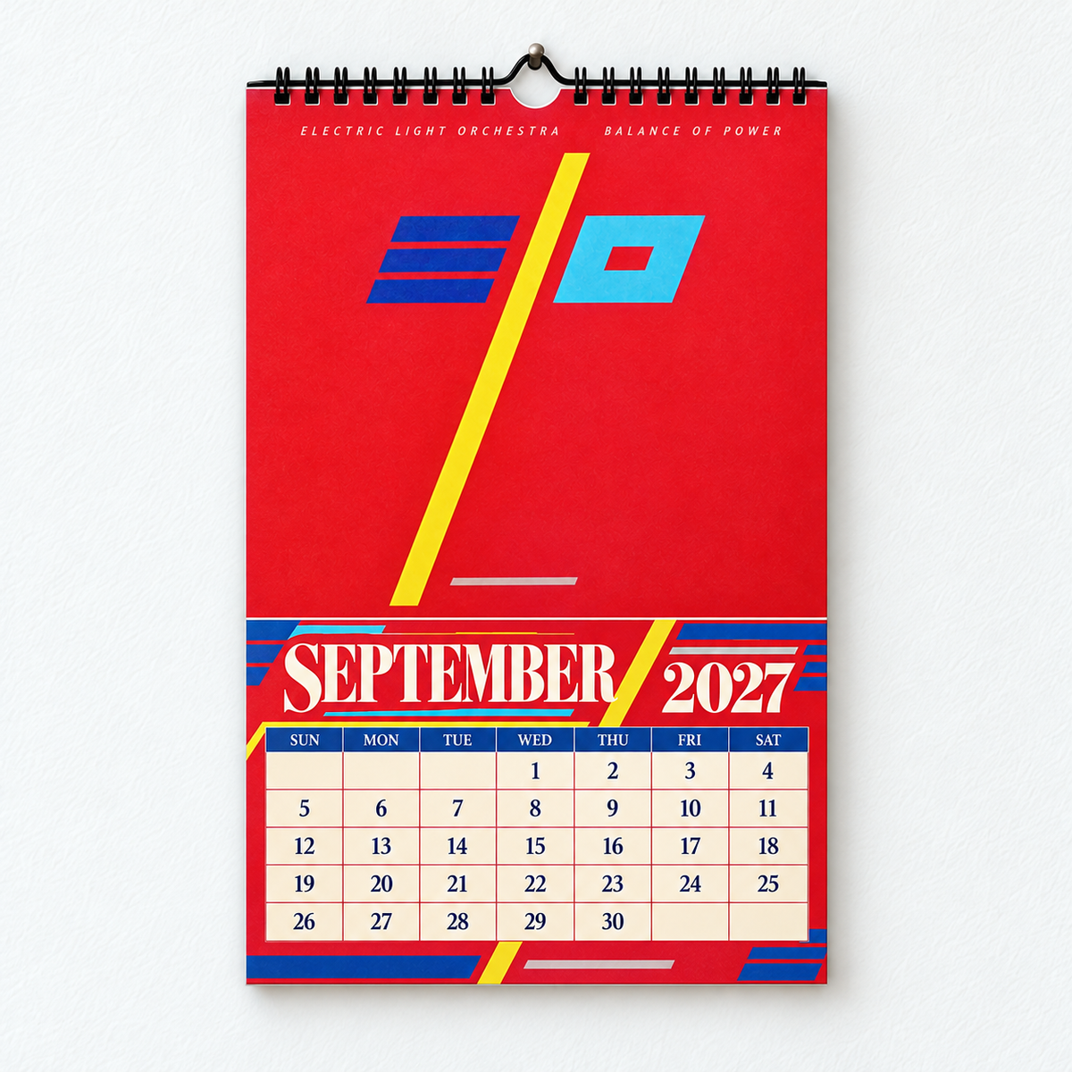 2027 Electric Light Orchestra ELO Album Cover Wall Calendar – Vintage Classic Rock Music Calendar, Jeff Lynne Fan Gift
