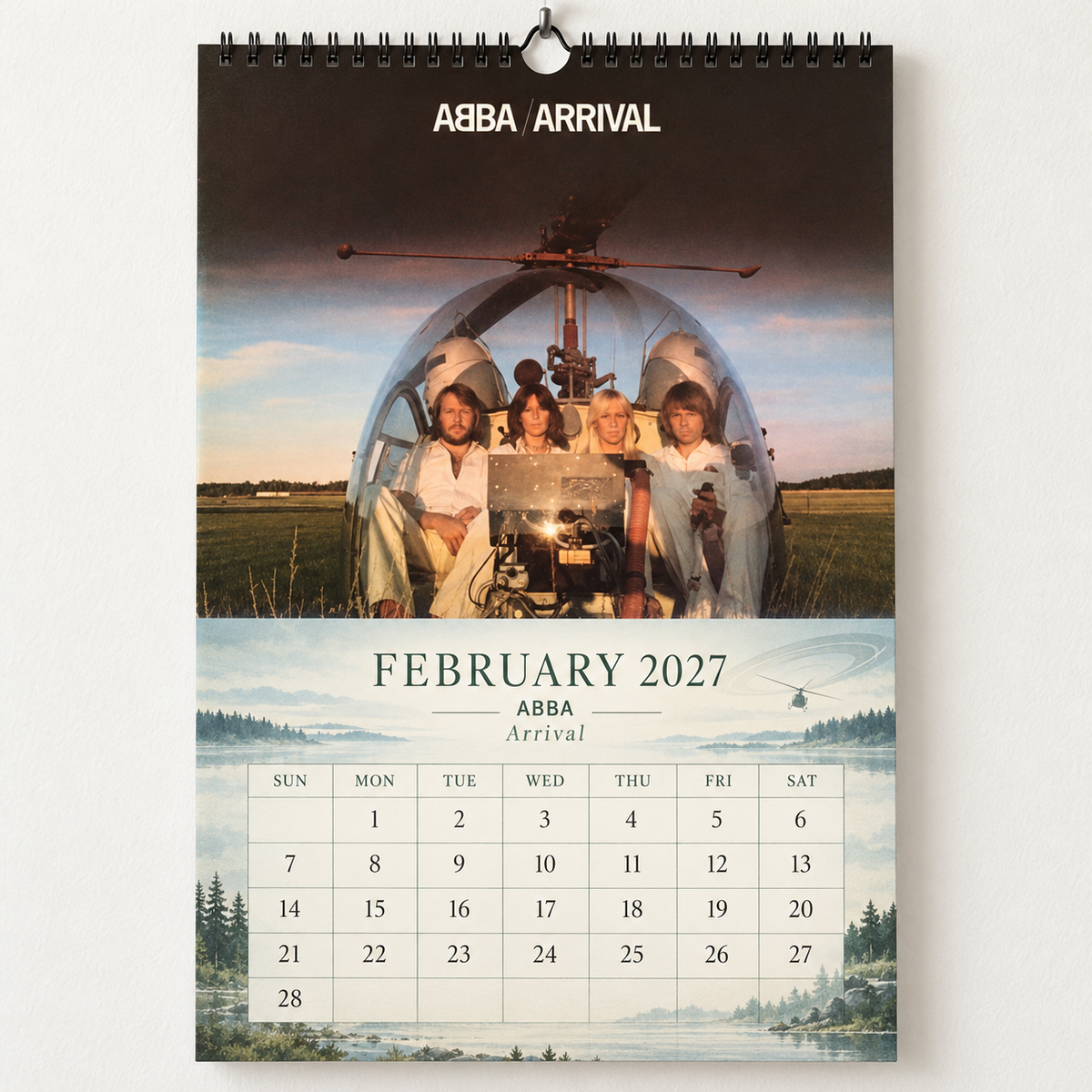 ABBA 2027 Album Covers Wall Calendar - Iconic Discography Art, Vintage Photos & Classic Hits, Music Fan Gift