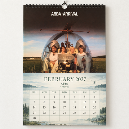 ABBA 2027 Album Covers Wall Calendar - Iconic Discography Art, Vintage Photos & Classic Hits, Music Fan Gift