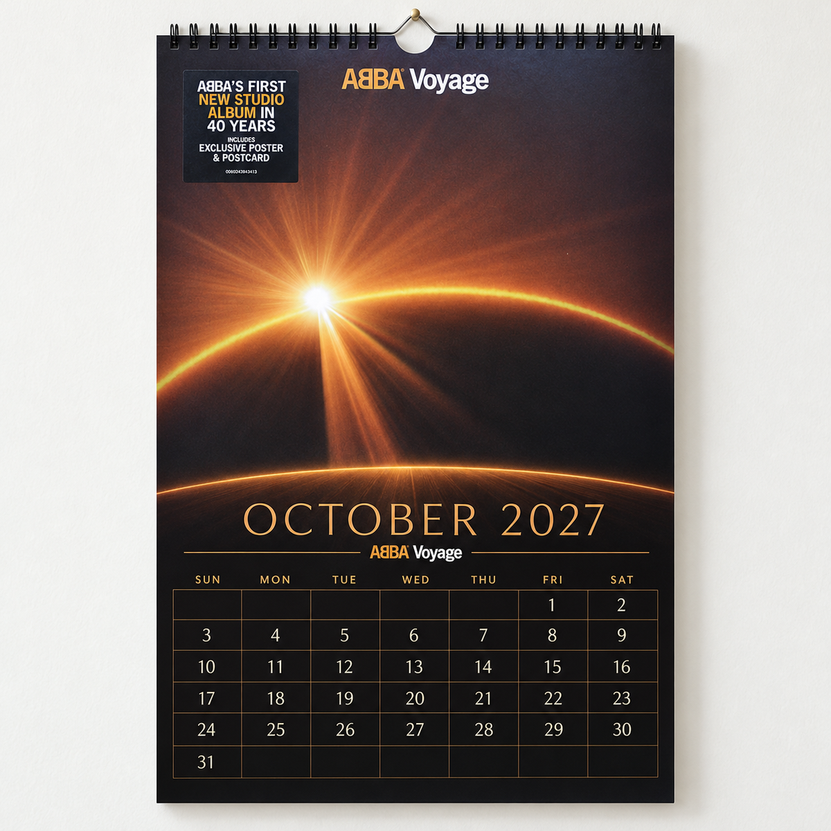 ABBA 2027 Album Covers Wall Calendar - Iconic Discography Art, Vintage Photos & Classic Hits, Music Fan Gift