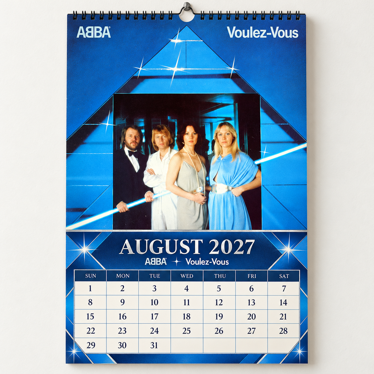 ABBA 2027 Album Covers Wall Calendar - Iconic Discography Art, Vintage Photos & Classic Hits, Music Fan Gift