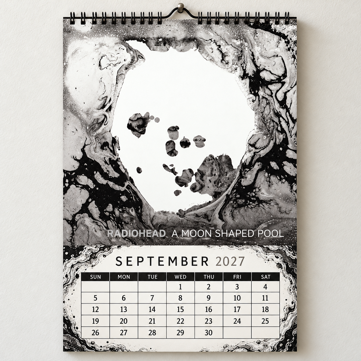 Radiohead 2027 Album Covers Wall Calendar - Alternative Rock Album Art Poster Calendar, Rock Music Fan Holiday Gift
