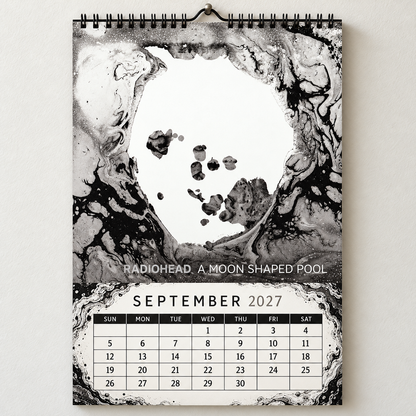 Radiohead 2027 Album Covers Wall Calendar - Alternative Rock Album Art Poster Calendar, Rock Music Fan Holiday Gift