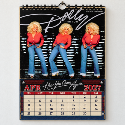 2027 Dolly Parton Album Covers Calendar – Country Music Wall Calendar, Vintage Dolly Parton Collage