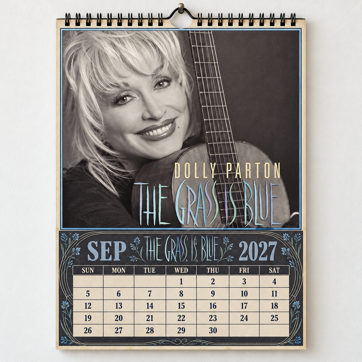 2027 Dolly Parton Album Covers Calendar – Country Music Wall Calendar, Vintage Dolly Parton Collage