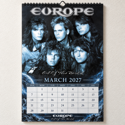 2027 Europe Band Album Cover Wall Calendar – Classic Hard Rock Music Calendar, The Final Countdown, Retro Rock Fan Gift