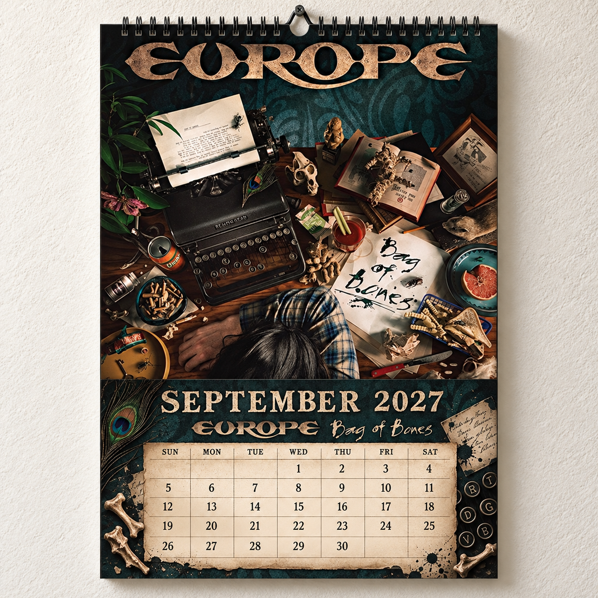 2027 Europe Band Album Cover Wall Calendar – Classic Hard Rock Music Calendar, The Final Countdown, Retro Rock Fan Gift