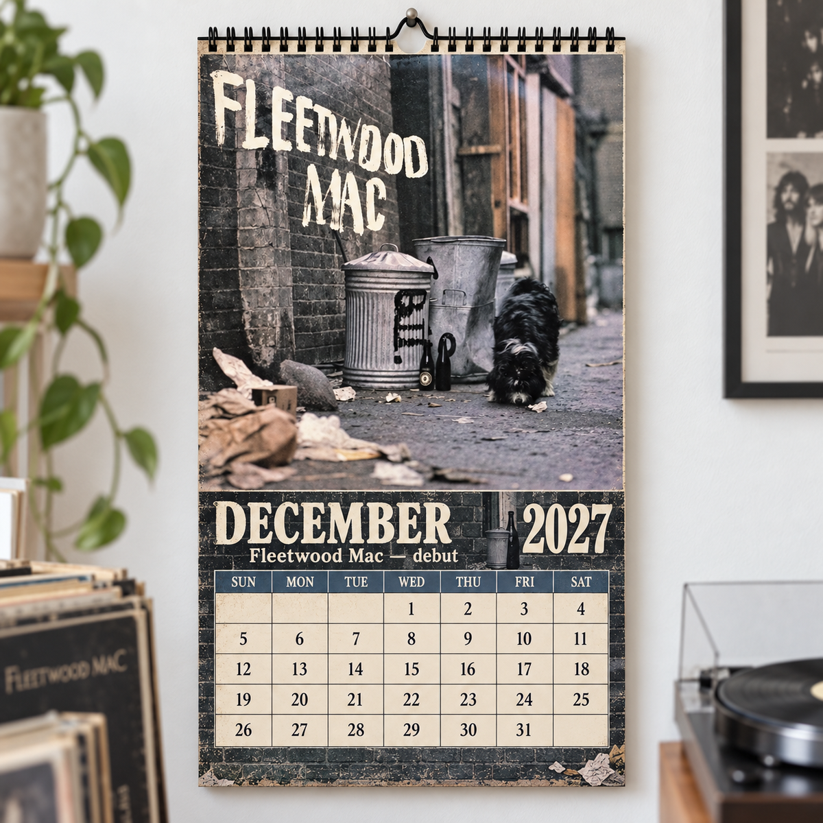 Fleetwood Mac 2027 Album Covers Wall Calendar - Classic Rock Album Art Poster Calendar, Rock Music Merchandise Fan Holiday Gift