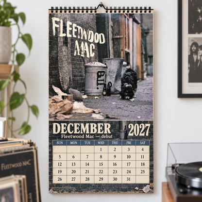 Fleetwood Mac 2027 Album Covers Wall Calendar - Classic Rock Album Art Poster Calendar, Rock Music Merchandise Fan Holiday Gift
