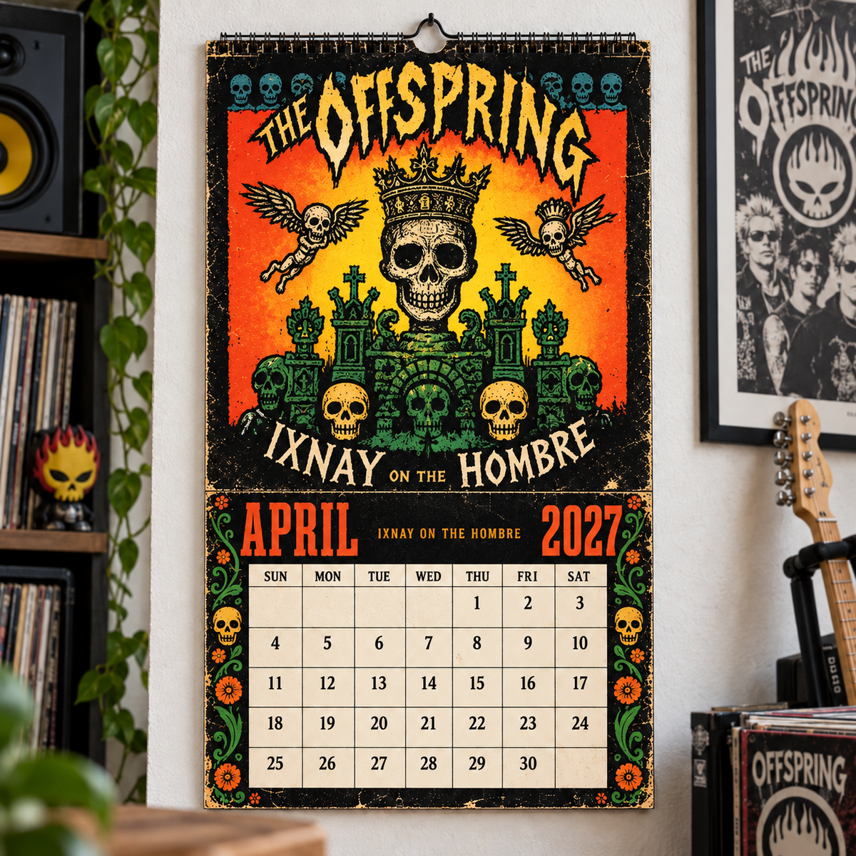 The Offspring 2027 Album Covers Music Wall Calendar - Timeless Punk Rock Classic Album Art Hanging Calendar