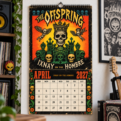 The Offspring 2027 Album Covers Music Wall Calendar - Timeless Punk Rock Classic Album Art Hanging Calendar