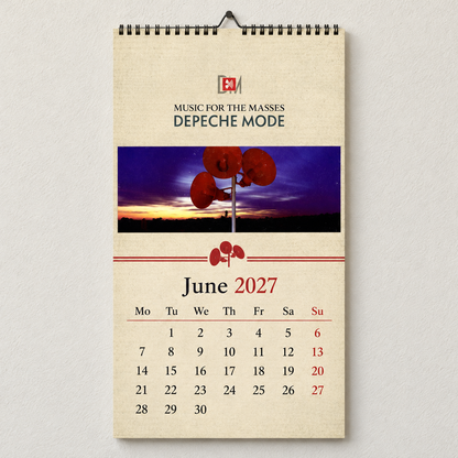 Depeche Mode 2027 Album Covers Wall Calendar - Synth Pop Album Art Poster Calendar, Rock Music Merchandise Fan Holiday Gift