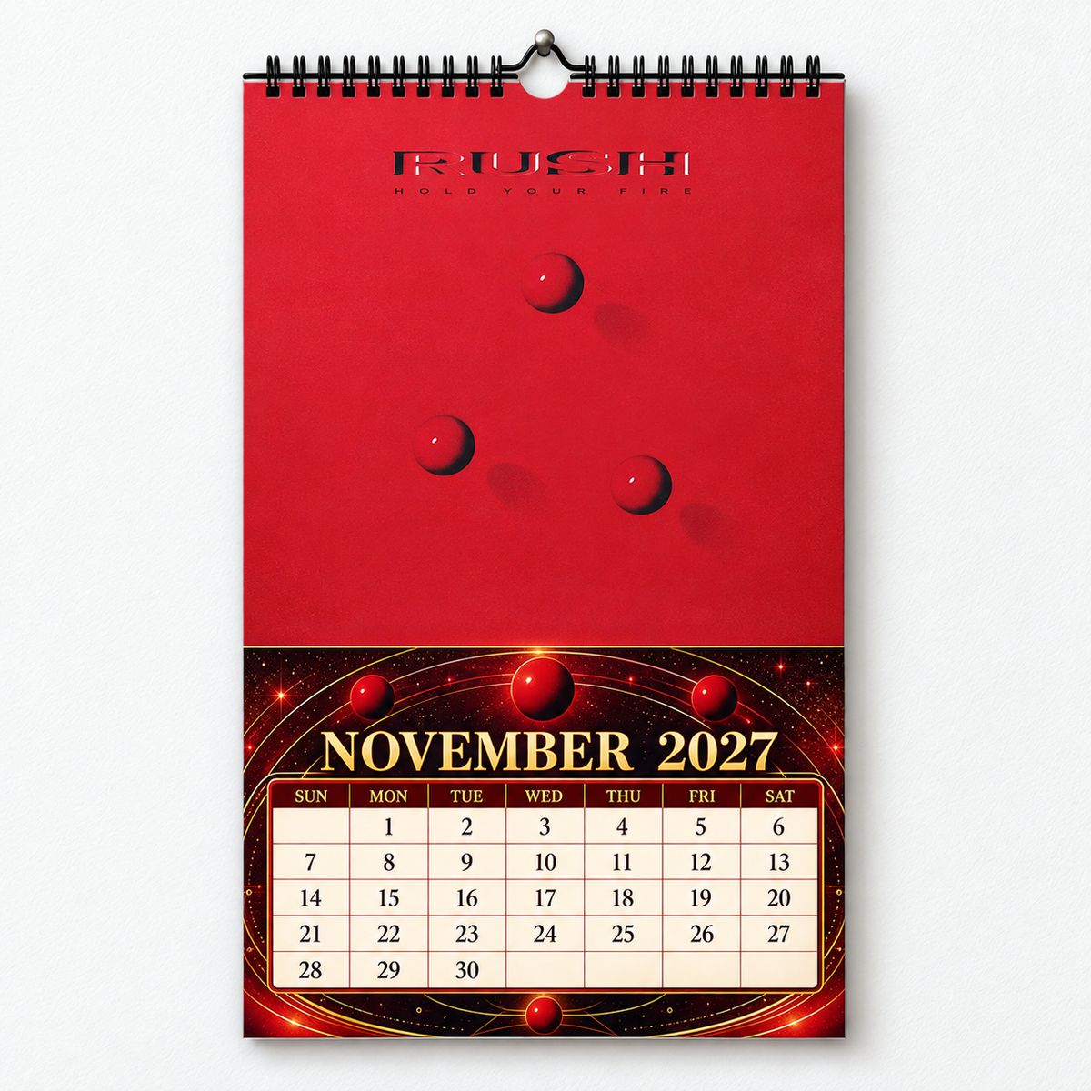 2027 Rush Album Cover Wall Calendar – Classic Progressive Rock Band Calendar, Vintage Music Memorabilia, Neil Peart Fan Gift