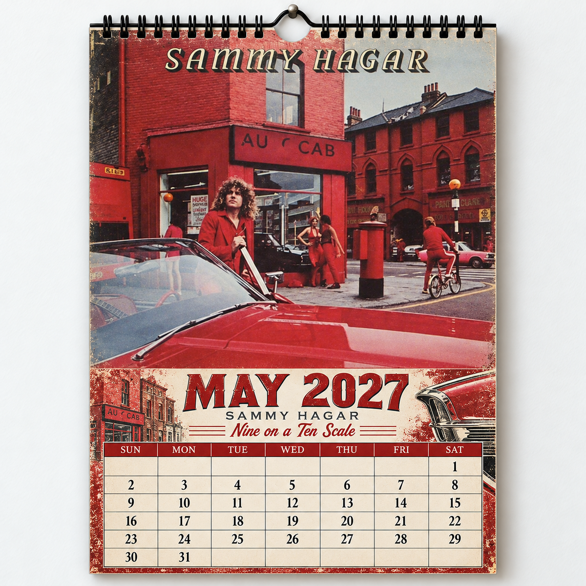 2027 Sammy Hagar Album Cover Wall Calendar – The Red Rocker Classic Rock Music Calendar, Van Halen Band Decor, Nostalgic Gift for Fans